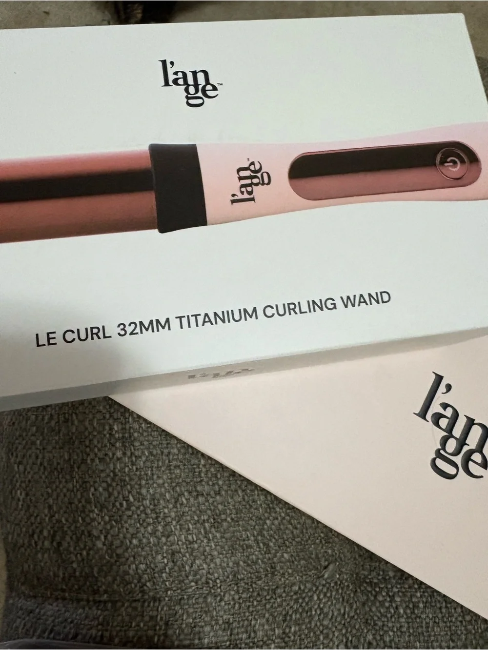 L'ange Le Curl 32mm Titanium Curling Wand - Pink and Rose Gold